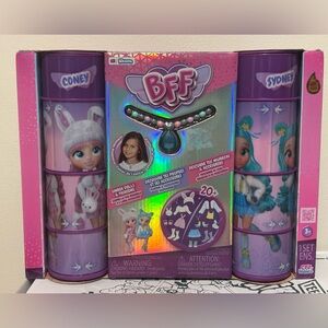BFF 2-Pack Coney Sydney Doll Set with Accessories - Purple and Blue NEW